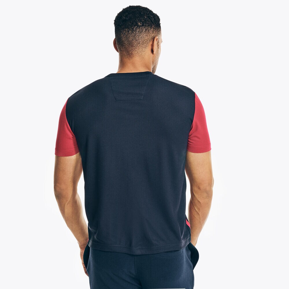 NAVTECH SUSTAINABLY CRAFTED COLORBLOCK T-SHIRT,Navy,large