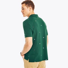 CLASSIC FIT PRINTED DECK POLO,Cosmic Fern,large