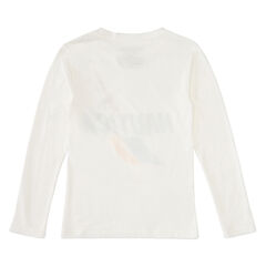 Boys' brand icon Split Long Sleeve T-Shirt (8-20),White,large