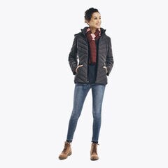 PACKABLE STRETCH HOODED JACKET,Grey Heather,large