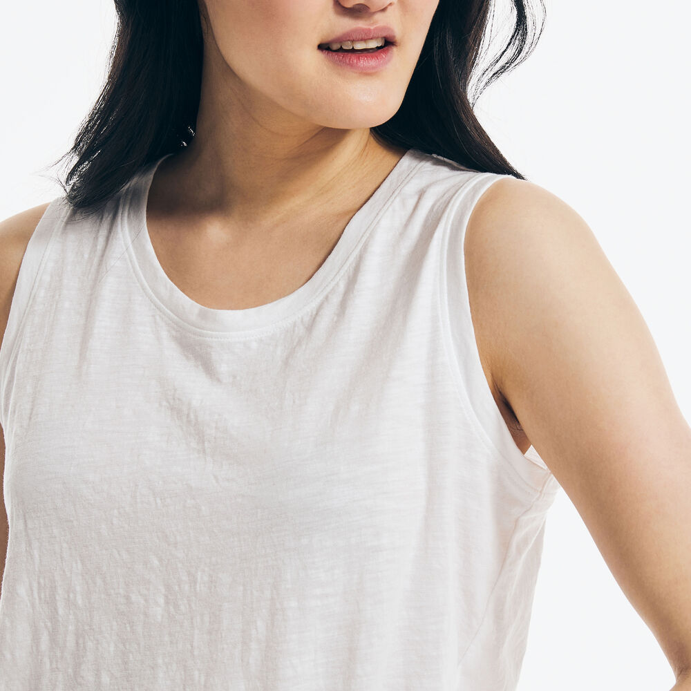 BRAND ICON SLEEVELESS T-SHIRT,Bright White,large