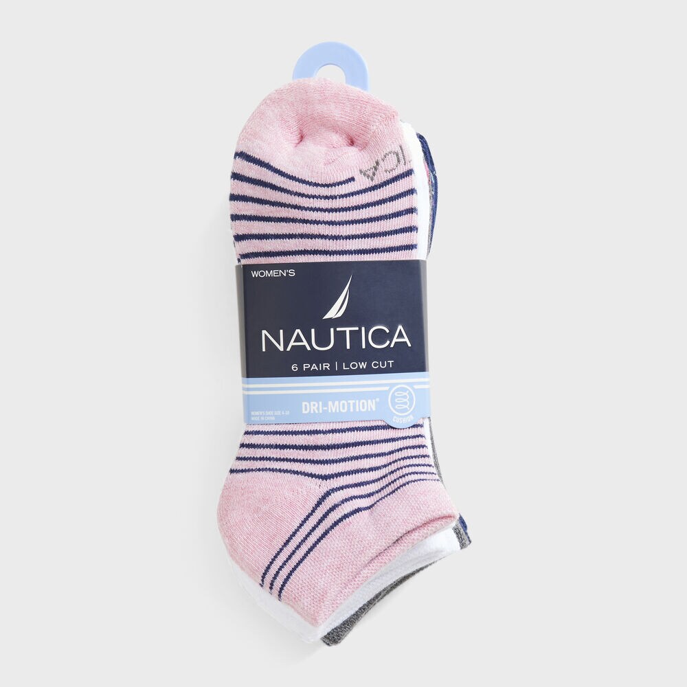 ATHLETIC LOW CUT SOCKS, 6-PACK,Multi,large