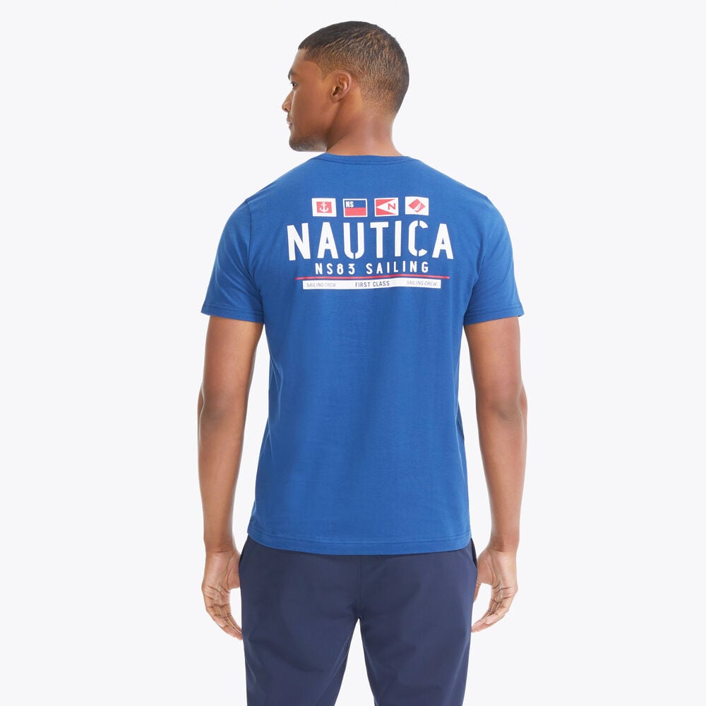 83 SAILING GRAPHIC T-SHIRT,Estate Blue,large