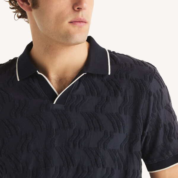 Classic Fit Terry Johnny Collar Polo