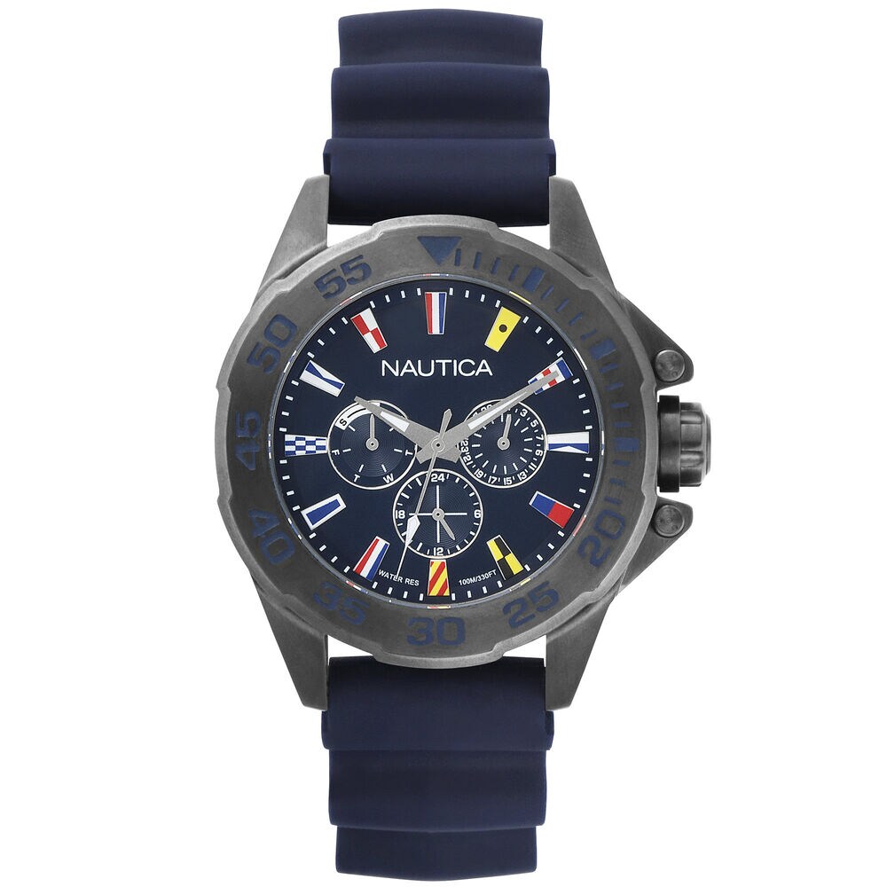 Miami Sailing Flags Watch - Navy,Multi,large