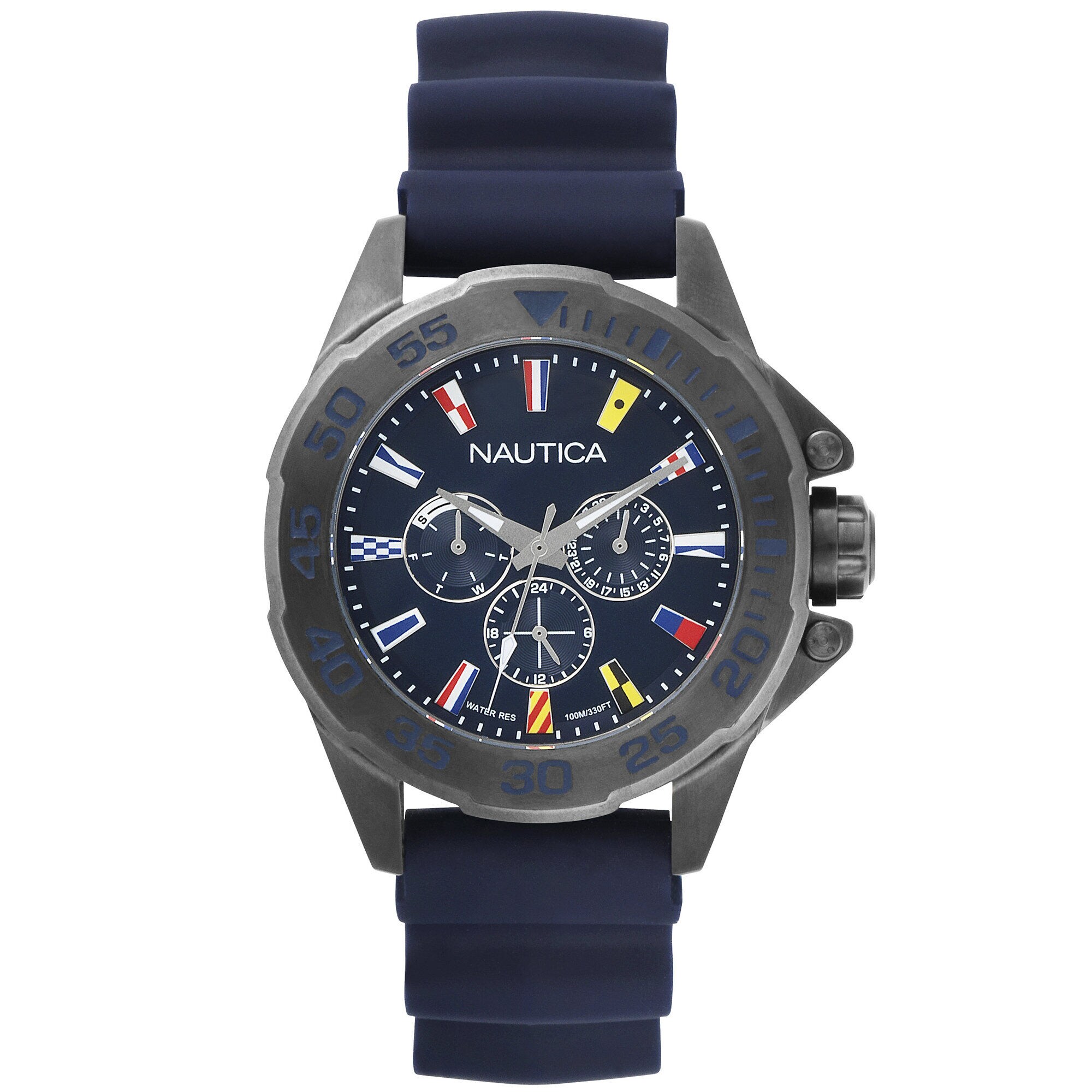 Miami Sailing Flags Watch - Navy,Multi,large