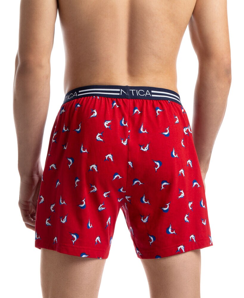 STRETCH SWORDFISH GRAPHIC KNIT BOXERS,Teaberry,large