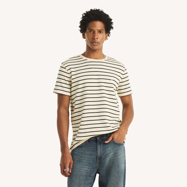 Navigator Waffle Knit Striped Crewneck T-Shirt