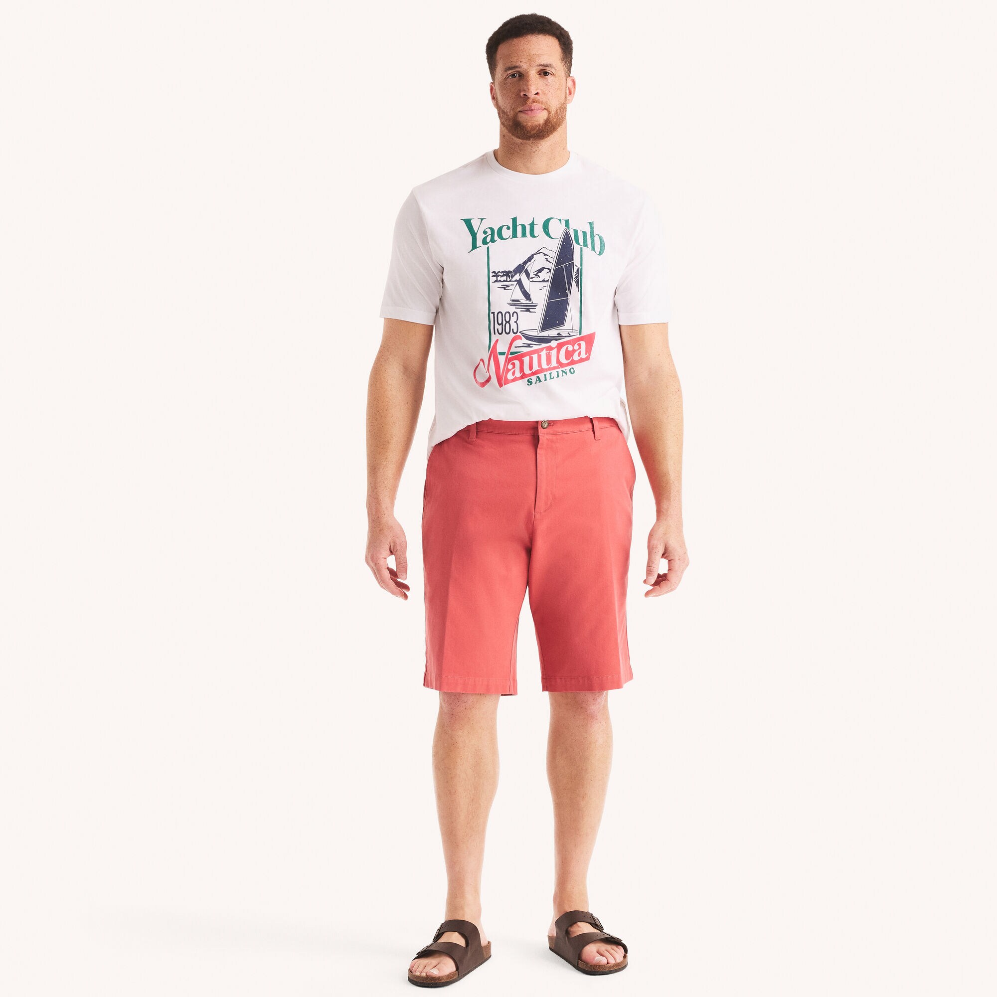 Big & Tall 8.5" Stretch Deck Short,Mineral Red,large