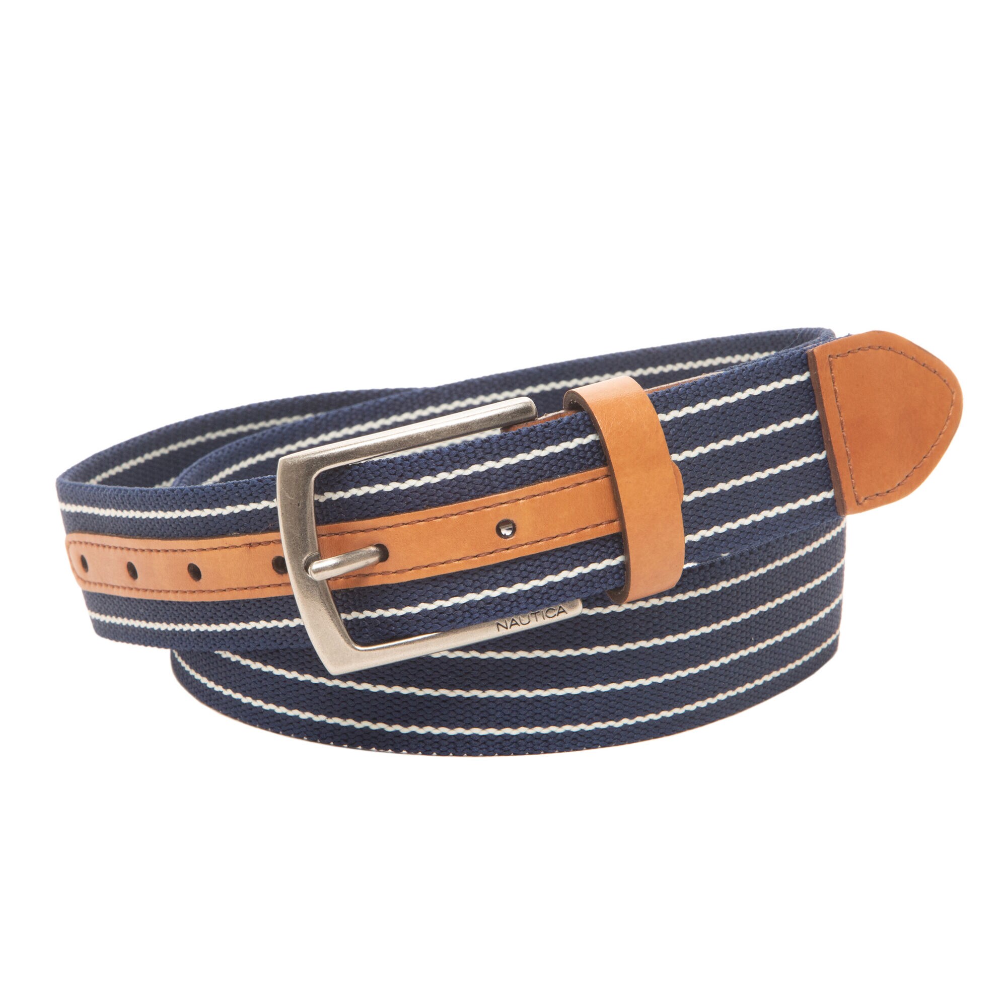 STRETCH BELT IN NAVY STRIPE,Navy,large