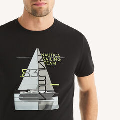 Sailing Team 83 Graphic T-Shirt,True Black,large