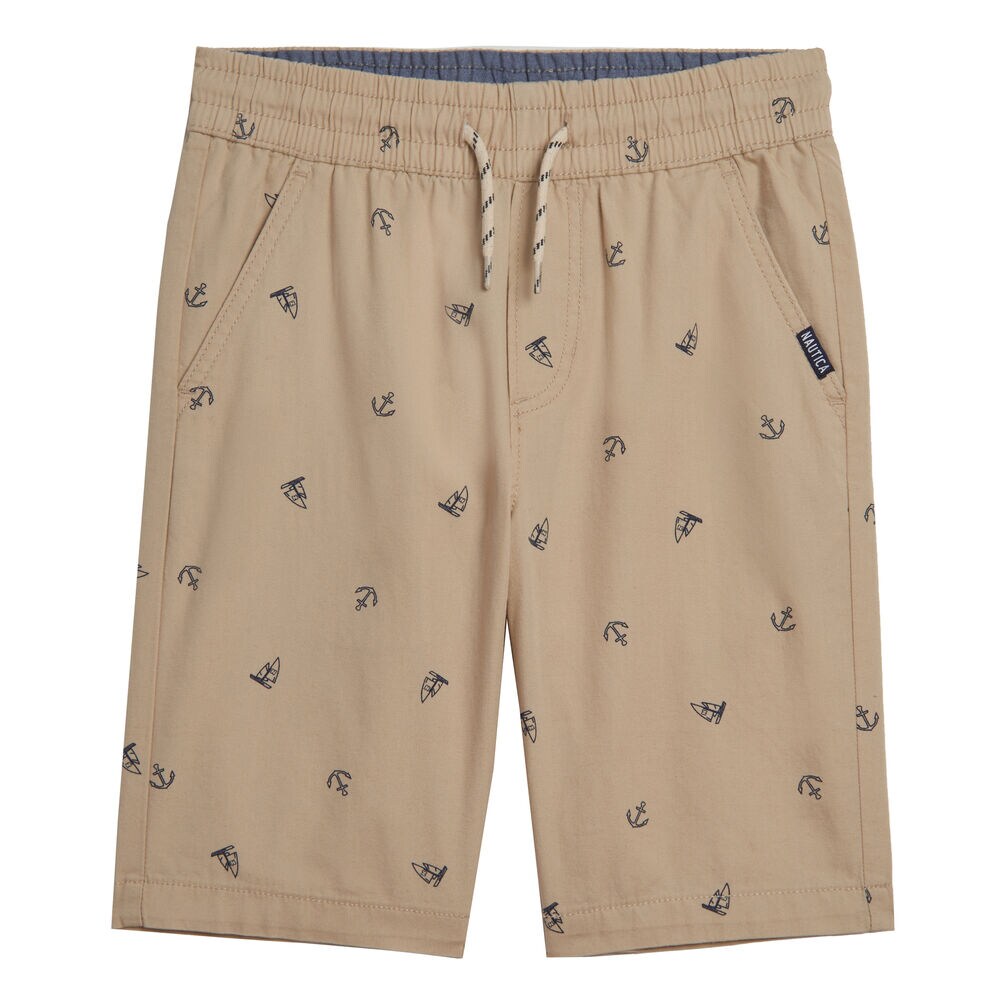 BOYS' ANCHOR PRINT PULL ON SHORT (8-20),Oyster Bay Heather,large