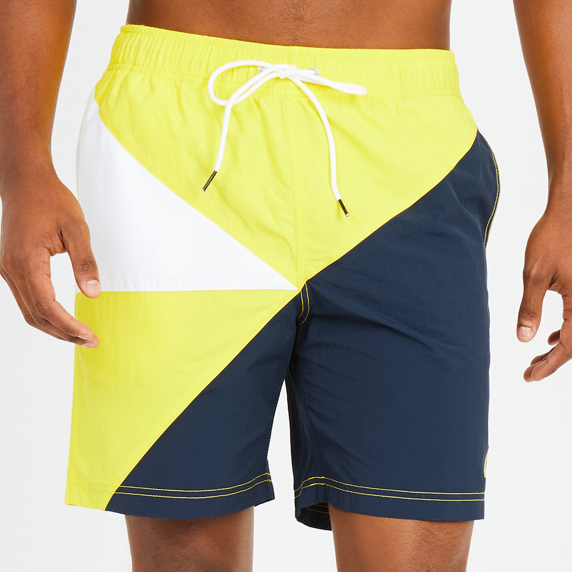 Quick-Dry Triangle N '83 Swim Trunks,Blazing Yellow,large