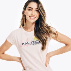 SUSTAINABLY CRAFTED SAILBOAT GRAPHIC T-SHIRT,Pale Pink,large