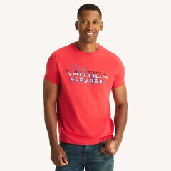 Heritage Flag Graphic T-Shirt,Buoy Red,large