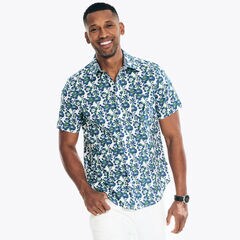 Sustainably Crafted Printed Short-Sleeve Shirt,Marshmallow,large