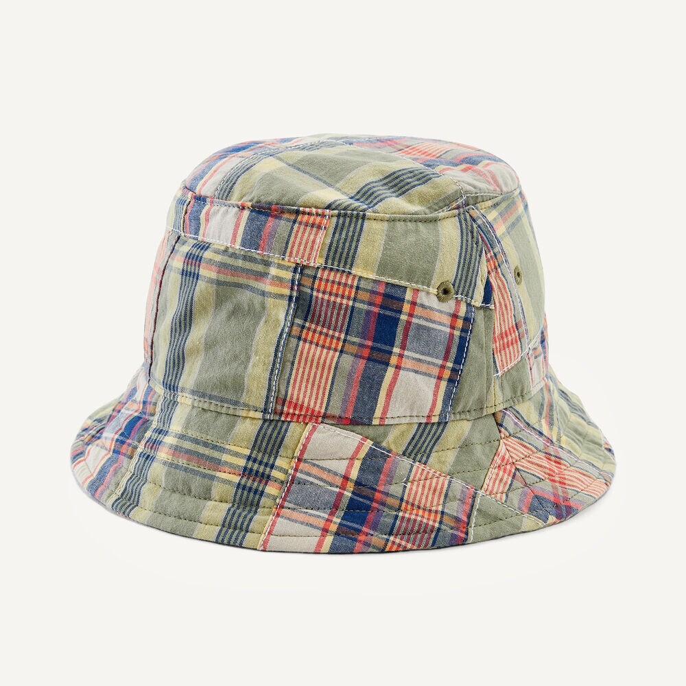 Patchwork Bucket Hat,Water Boy Green,large