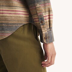 Striped Flannel Shirt,Sandcove,large