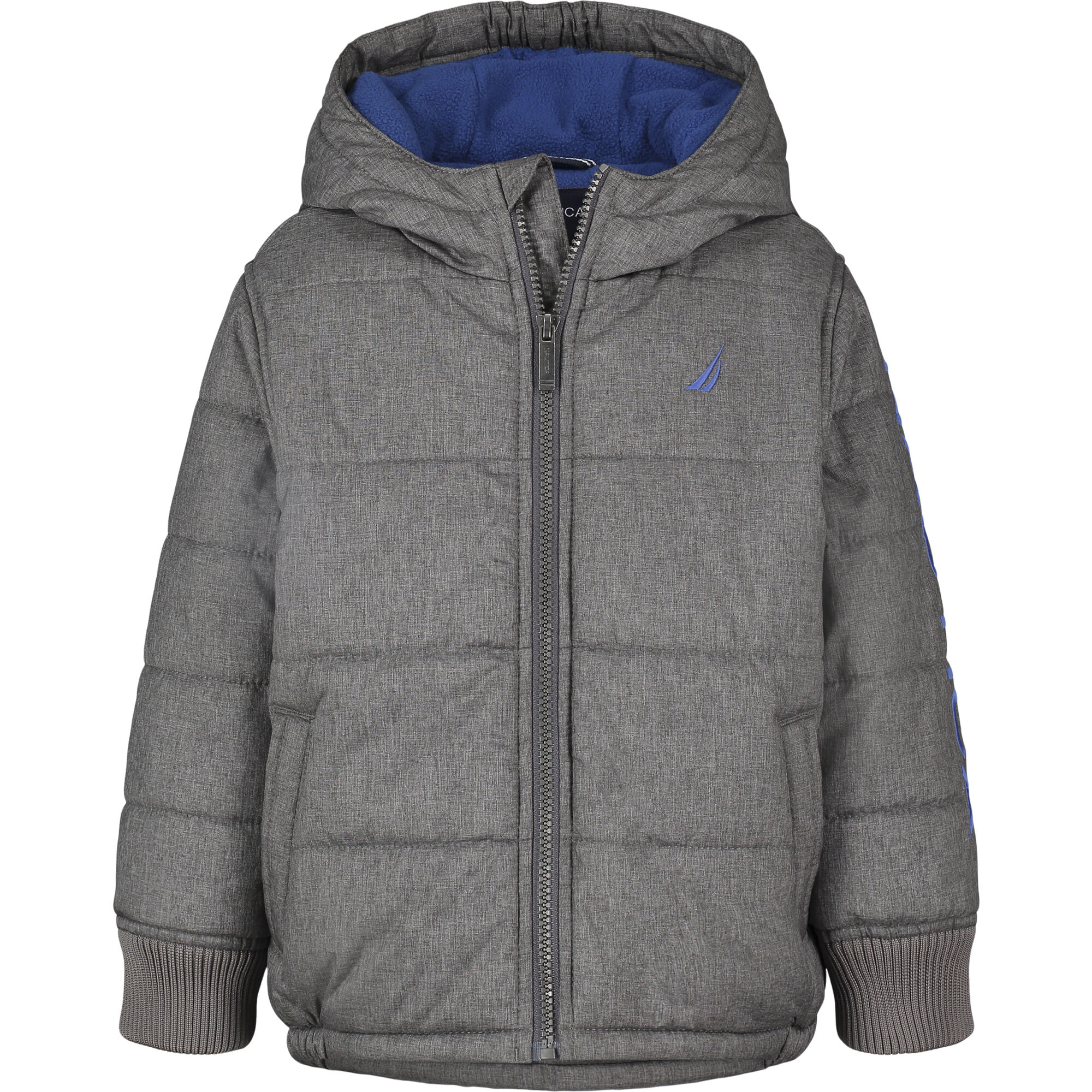 LITTLE BOYS' BUBBLE JACKET (4-7),Grey Heather,large