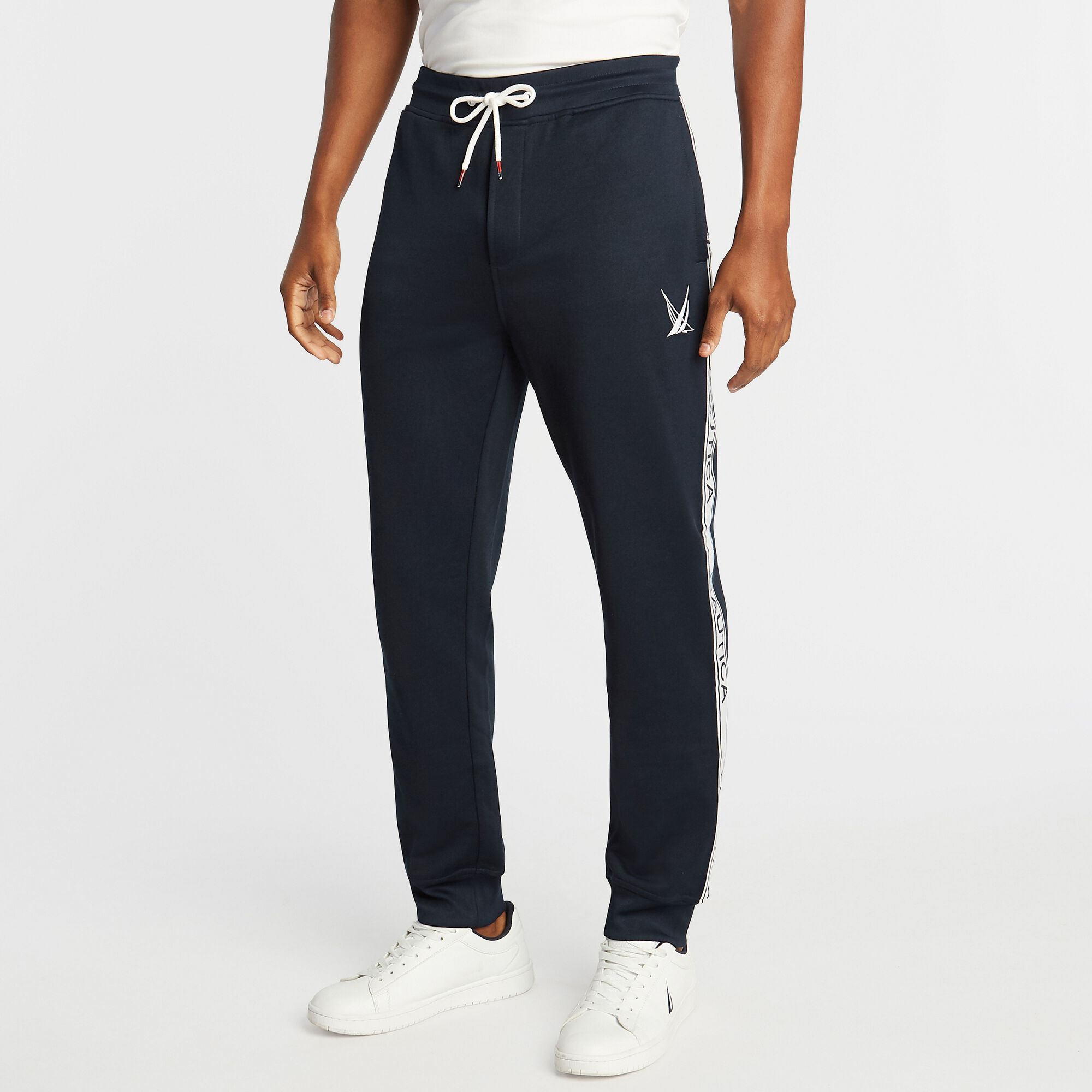 LOGO TAPE JOGGER,Navy,large