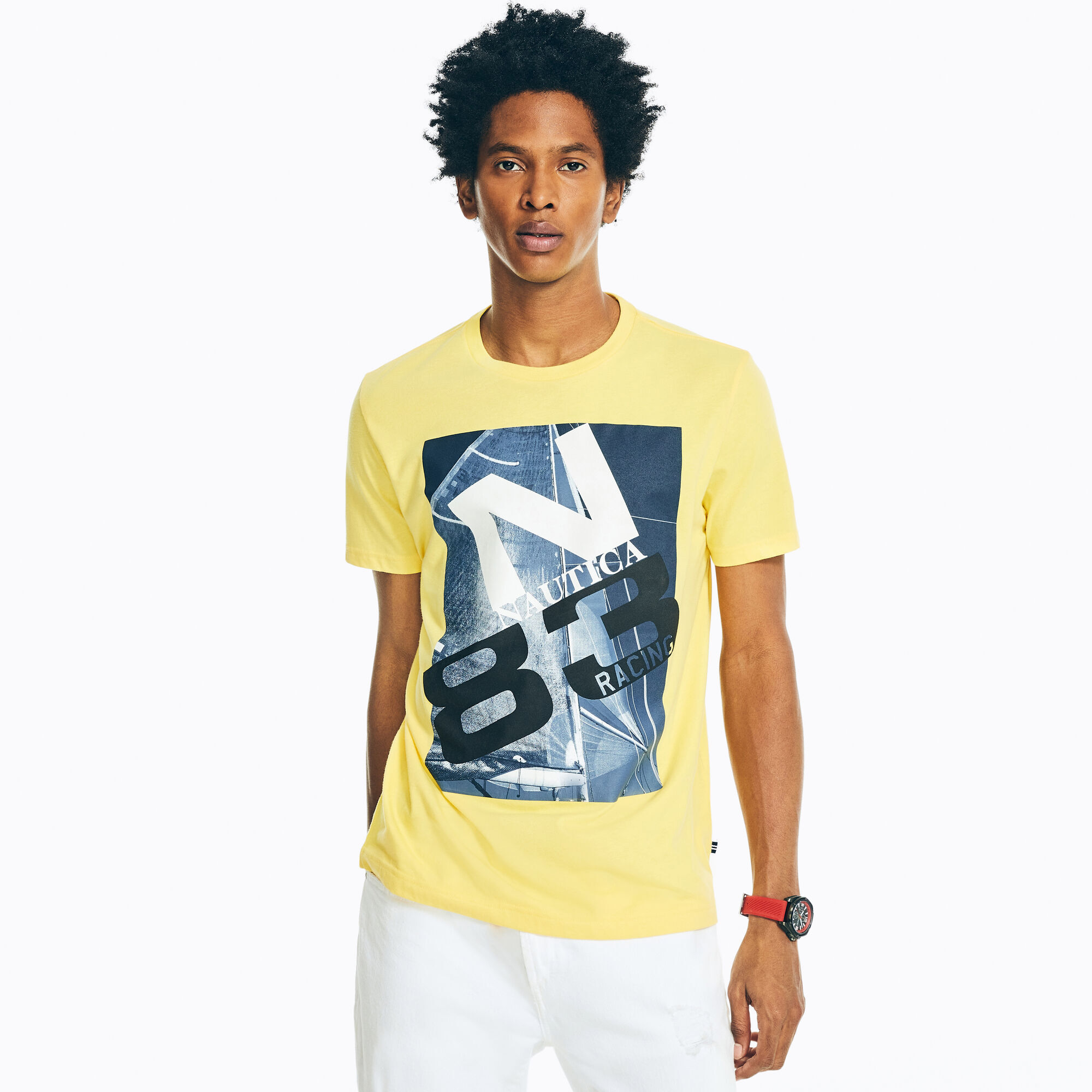 BIG & TALL N-83 GRAPHIC T-SHIRT,French Vanilla,large