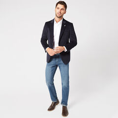 STRETCH CORDUROY BLAZER,Tugboat Blue,large