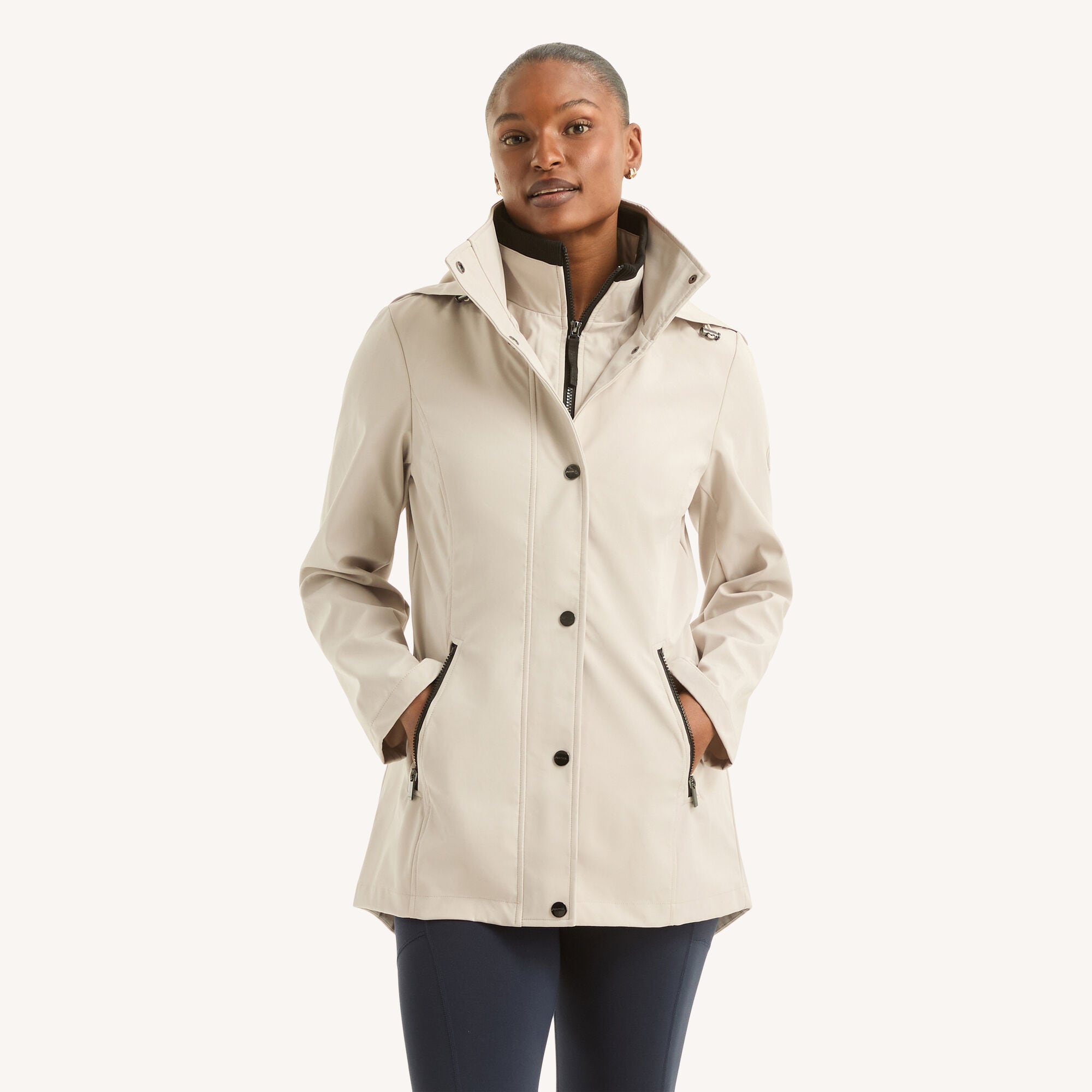 Bonded Rain Jacket,Stone,large