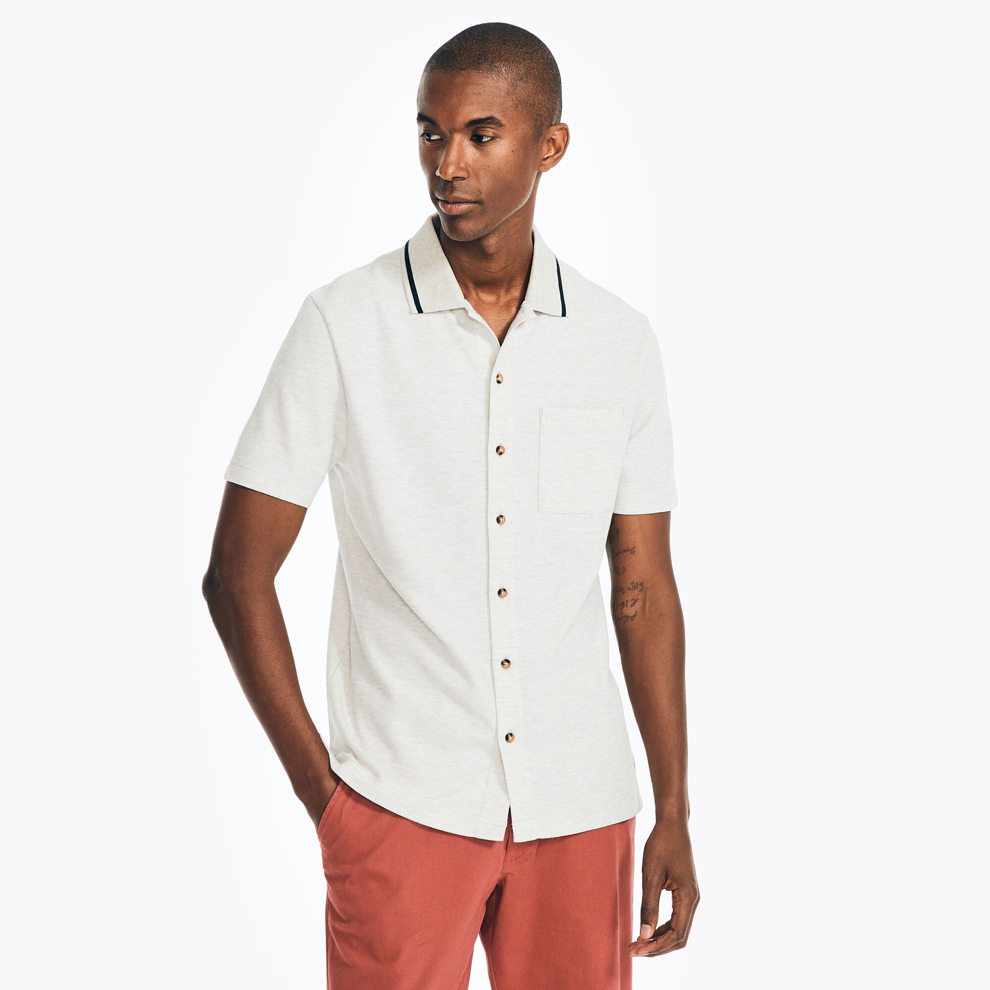 POCKET SHIRT,Oatmeal Heather,large