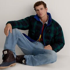Reversible Color Blocked Puffer Jacket,Deep Navy Heather,large
