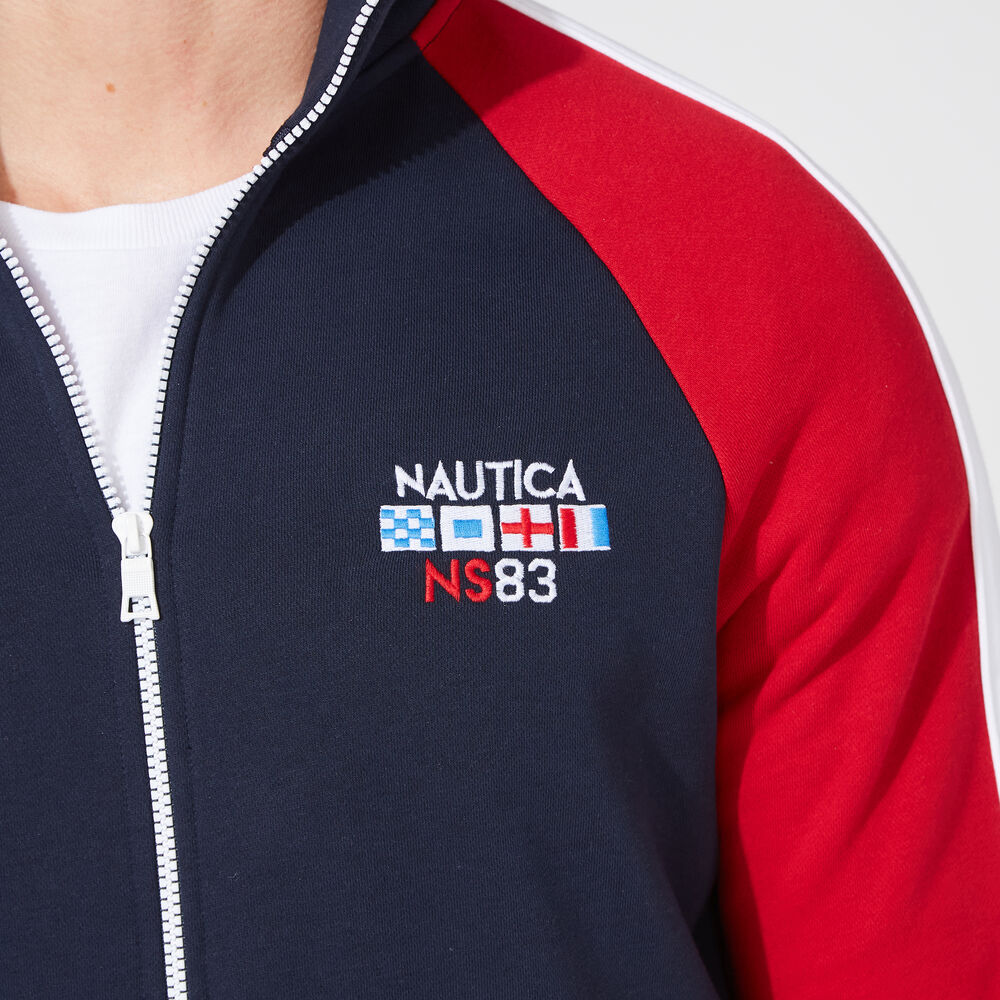 COLORBLOCKED RAGLAN JACKET,Navy,large