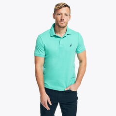SLIM FIT INTERLOCK POLO,Light Olive,large