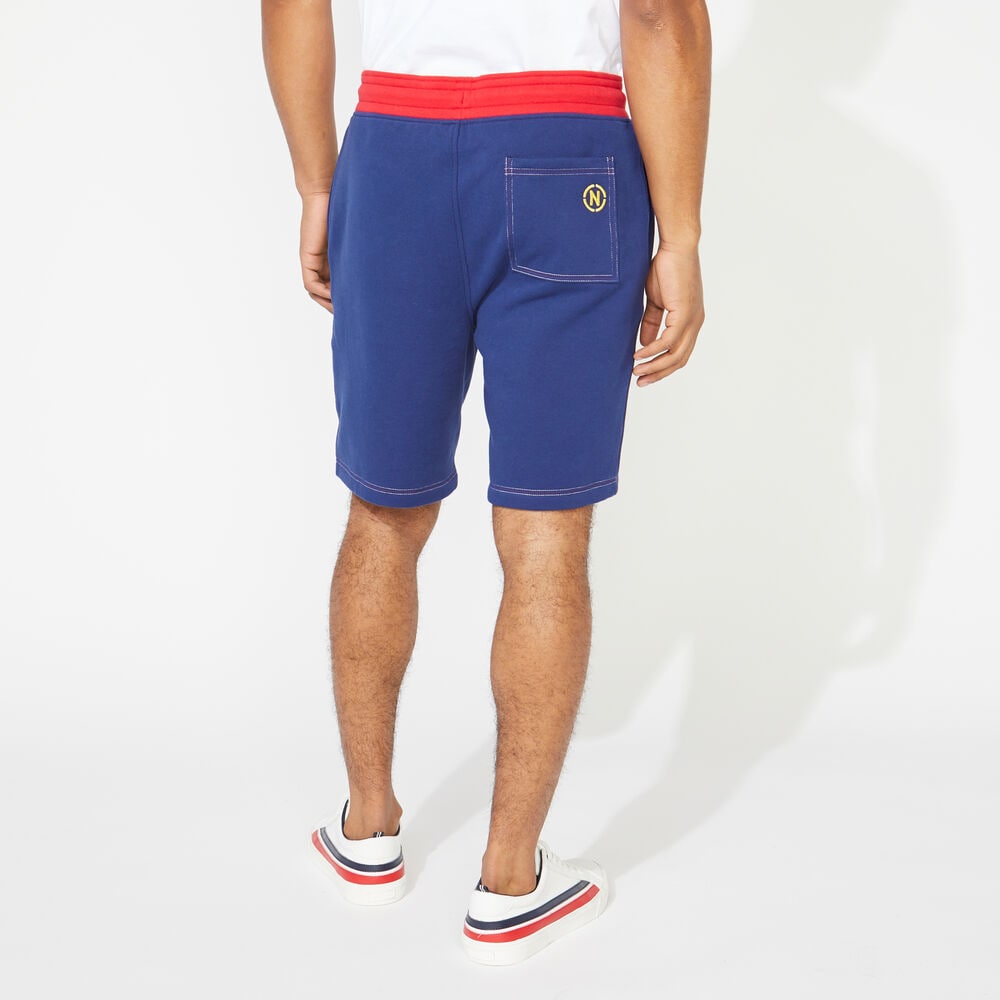 NAUTICA JEANS CO. PATCH KNIT SHORT,J Navy,large