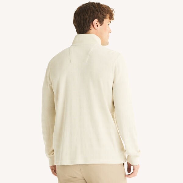Waffle Knit Mock-Neck Pullover