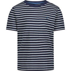BOYS' STRIPED T-SHIRT (8-20),J Navy,large