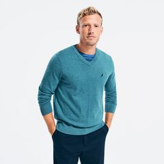 NAVTECH V-NECK SWEATER,Angel Blue,large