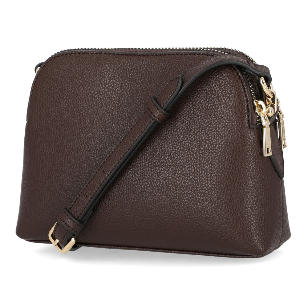 Dome Zip Crossbody Bag,Beige Heather,large