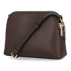 Dome Zip Crossbody Bag,Beige Heather,large