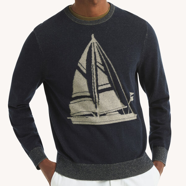Plaited Crewneck Sweater