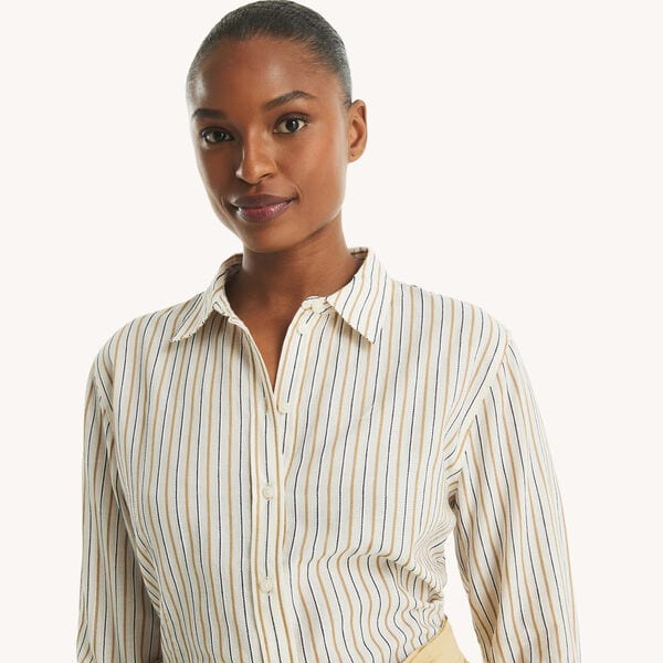 Striped Button-Up Shirt