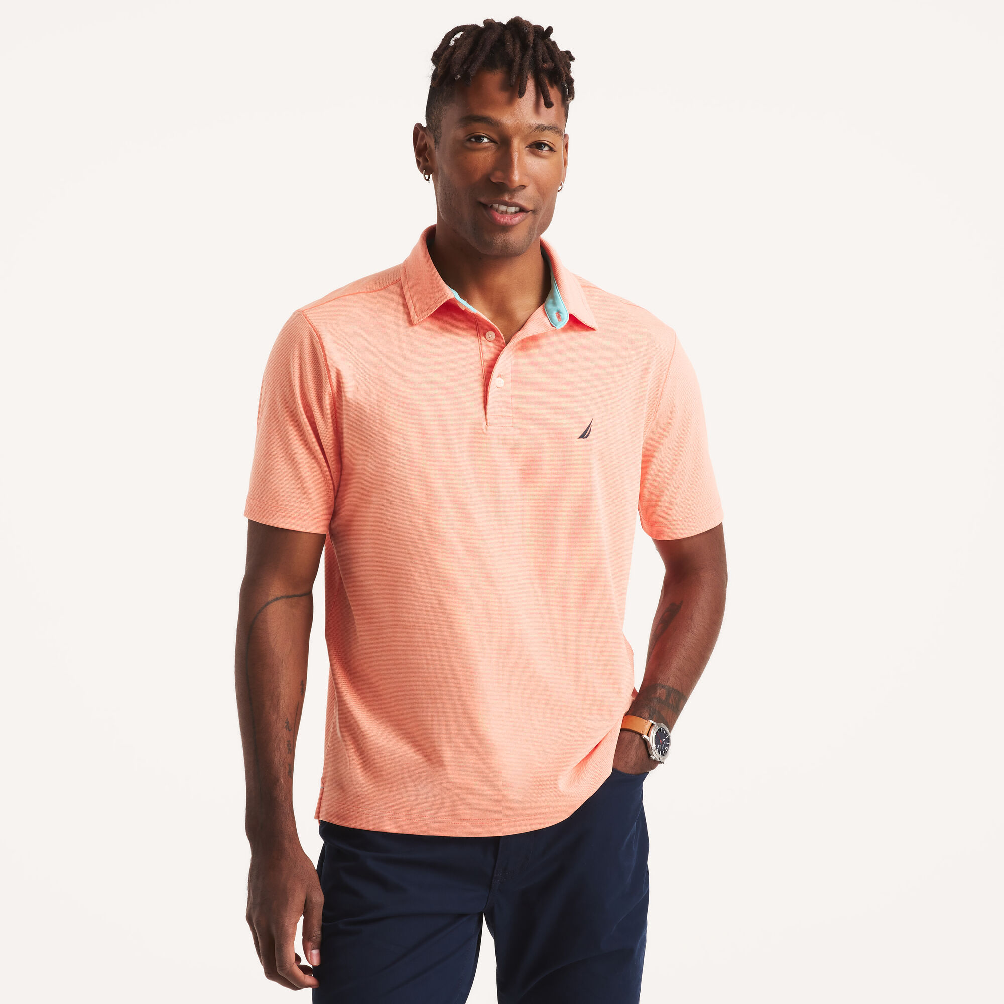 Classic Fit Interlock Polo,Glory Red,large