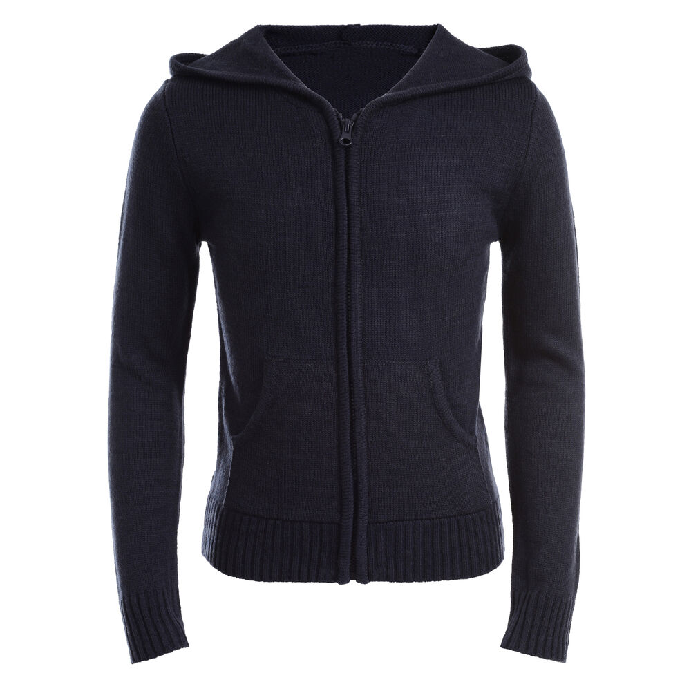 GIRLS' SWEATER HOODIE (PLUS SIZES),Crystal Bay Blue,large