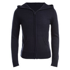 GIRLS' SWEATER HOODIE (PLUS SIZES),Crystal Bay Blue,large