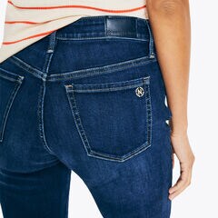 NAUTICA JEANS CO. TRUE FLEX MID-RISE SKINNY DENIM,Sapphire/Pitch Yellow,large