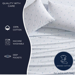 High Surf Queen Sheet Set,Blue Depths,large