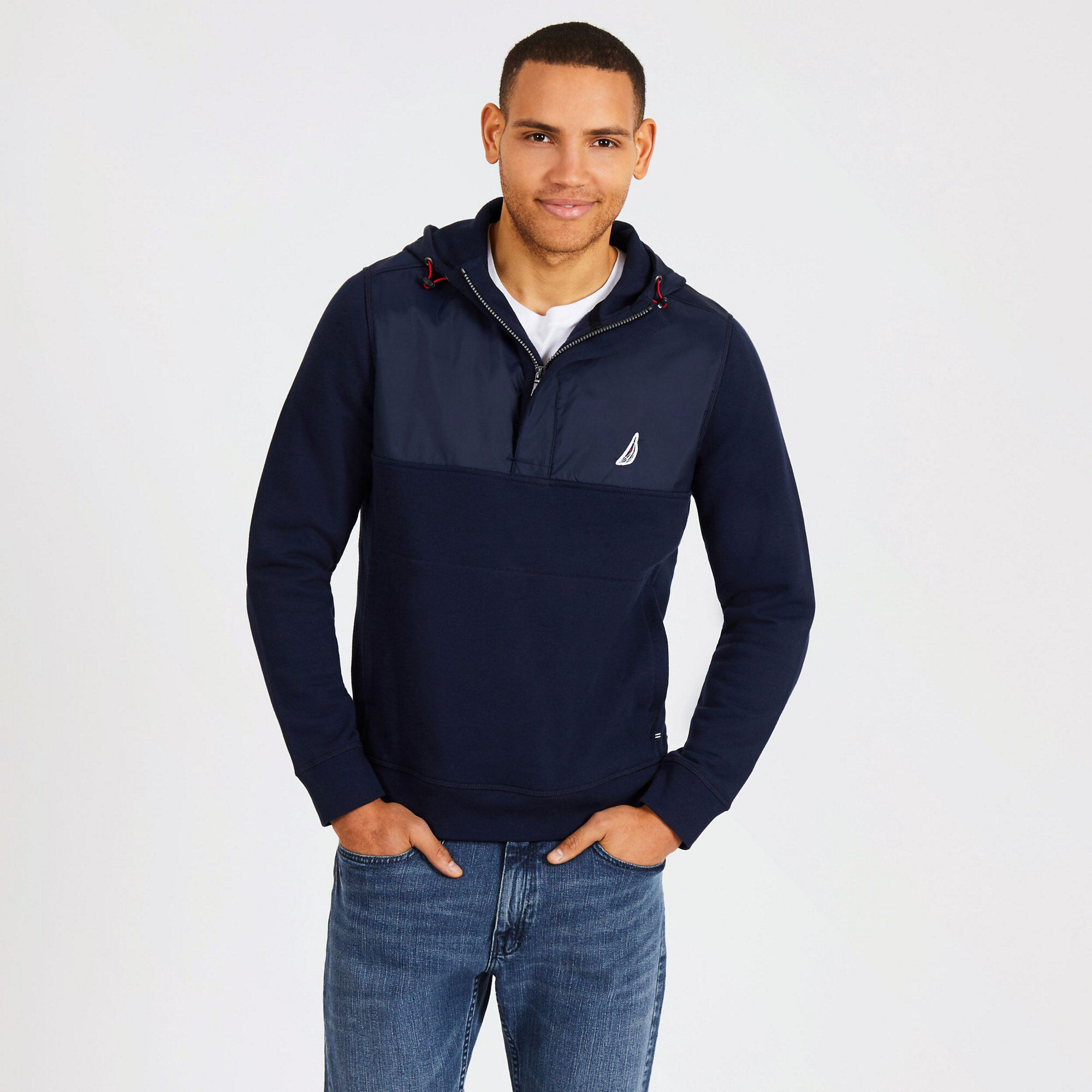 Tech Fleece Pullover Hoodie,Navy,large