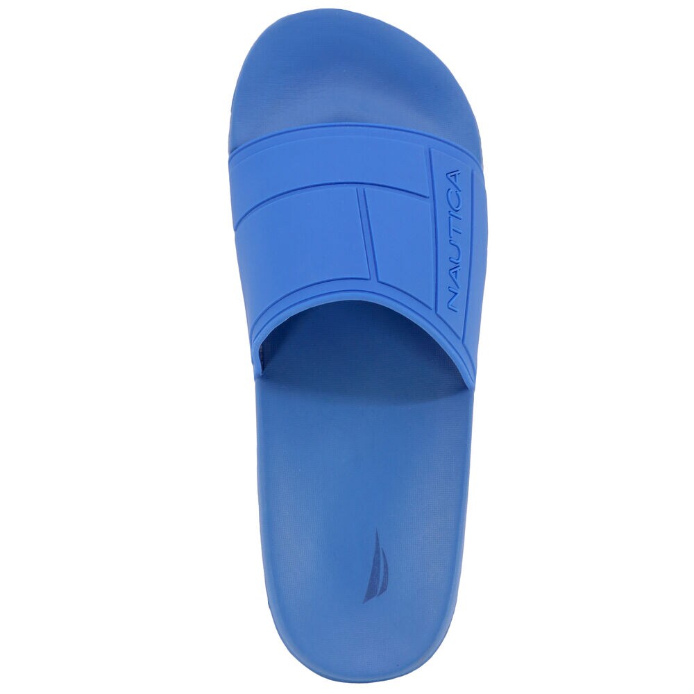 LOGO-EMBOSSED SLIDE SANDAL,Navy,large
