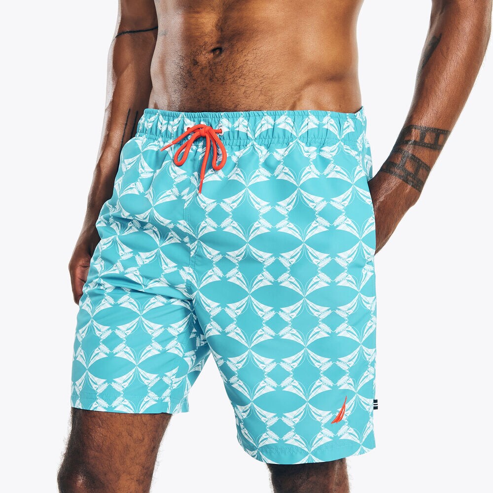 SUSTAINABLY CRAFTED 8" KALEIDOSCOPE QUICK-DRY SWIM,Hawaiian Ocean,large