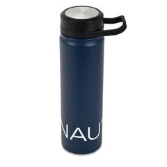 LOGO STAINLESS STEEL ROTATING HANDLE WATER BOTTLE,Navy,large