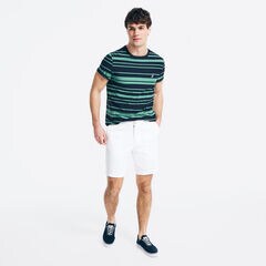 STITCHED-STRIPE T-SHIRT,Navy,large