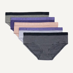 Stretch-Cotton Hipster Brief, 5-Pack,Workshirt Blue,large